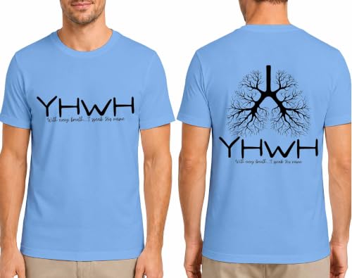 YHWH Shirt Yahweh Shirt for Women Christian Faith T-Shirt - color: Carolina Blue, size: Small