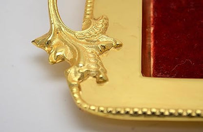 Wedding Ring Tray, Gift Tray, Church Offering Tray with Velvet Inlay (CCG-279) (GOLD PLATED) - color: Gold Plated