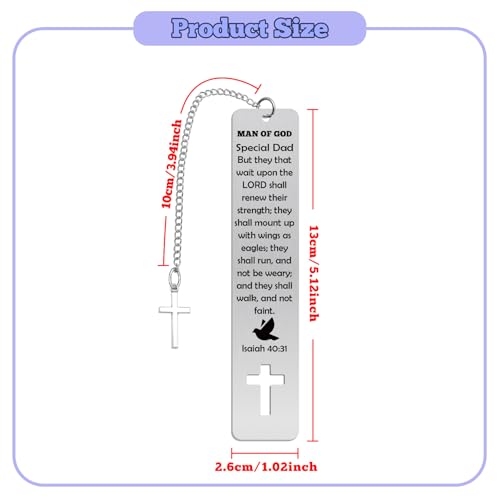 Bible Verse Bookmark Book Lover Gift Baptism Gifts for Men Boys Christian Bookmark for Men Inspirational Scripture Bookmarks Books Marks for Reading Baptism Graduation Gift Book Reading Accessories - color: Bible Verse Metal Bookmark 11
