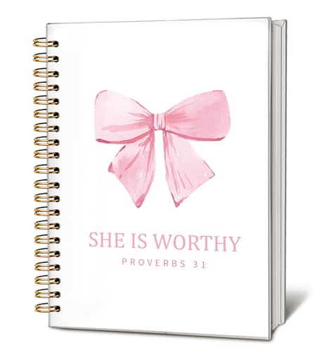 Bible Journal Gifts for Women Scripture Prayer Pink Bow Study - color: Proverbs 31