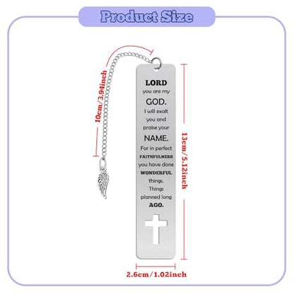 Christian Bookmark Stainless Steel Bible Verse Bookmark Inspirational Scripture Bookmarks Religious Gift for Women Men Baptism Gifts for Girl First Communion Gifts Book Club Graduation Faith Gift - color: Bible Verse Metal Bookmark 05