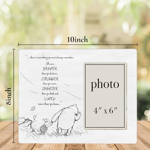 Inspirational Pooh Bear Quotes Picture Frame - color: Braver