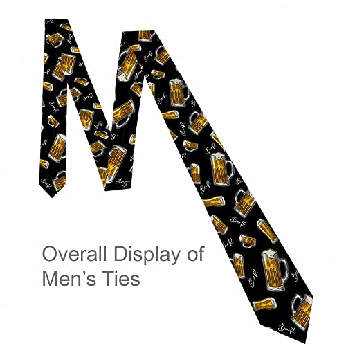 Men's Ties Novelty Tie Necktie for Men Teen Boys Multicolor Tie Party Holiday Thanksgiving Christmas - color: Beer
