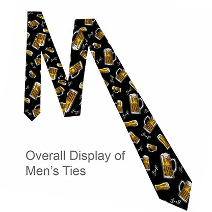 Men's Ties Novelty Tie Necktie for Men Teen Boys Multicolor Tie Party Holiday Thanksgiving Christmas - color: Beer