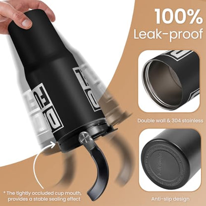 Dad Fuel Stainless Steel Insulated 30oz Tumbler with Carry Handle & Flip Straw Lid for Dad on Fathers Day, Birthday or Christmas - color: Dad 3