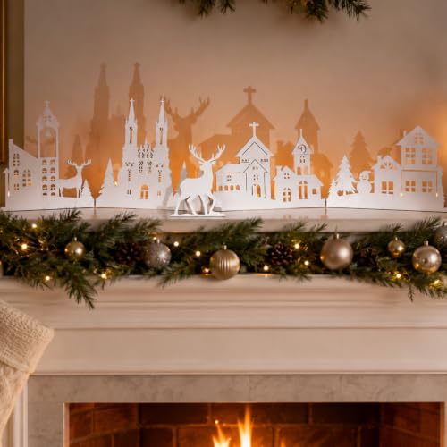 Colingmill 32'' Christmas Tabletop Wooden Decor Church Xmas Tree Elk Sign - style: Church Style