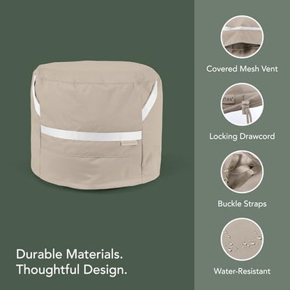 Covermates Prestige Round Dining Table Cover, 60D x 30H Clay - color: Prestige Clay Heavy Duty Fade Resistant Polyester, size: 60DIAMETER x 30H