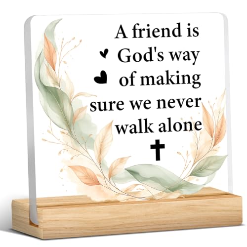 Friendship Decor Positive Quotes Acrylic Desk Sign - color: M60A04