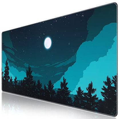 iCasso Extended Gaming Mouse Pad 35.4x15.7in Desk Pad,Silent Night - color: Silent Night