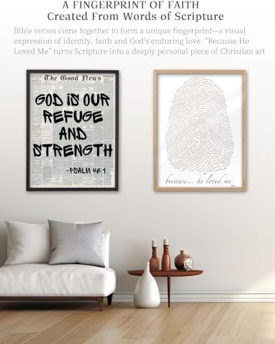 iHery 12x16in Psalm 46:1 God Is Our Refuge Framed Christian Wall Art - color: Black Frame Psalm 46, size: 16"L x 12"W