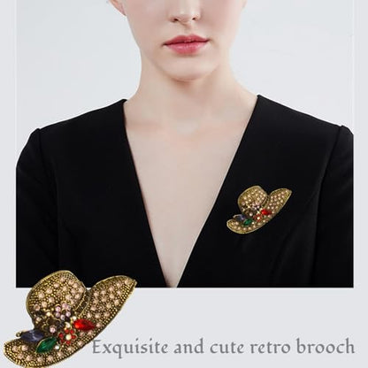 Brooch Pins For Women Fashion Elegant Brooches Lapel Badges Coat Sweater Scarves Shawl Dress Accessory Wedding Party Prom Jewelry - color: Golden-D