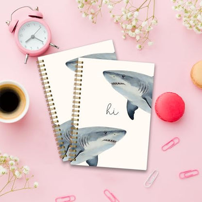 Shark Notebook for WomenGirls, Cute Shark Gifts for Animal Lovers A5 - color: Shark