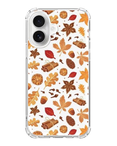 Fall Acorn Leaves Phone Case Compatible with iPhone 17, Cute Autumn Thanksgiving Phone Cover for iPhone 17 - color: Fall Leaves