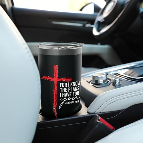 For I Know The Plans I Have For You Jeremiah 29:11 Cross Stainless Steel Insulated Tumbler