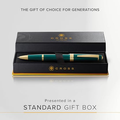 Cross Bailey Light Rollerball Pen, Polished Green, Medium Point, Black Ink - color: Polished Green
