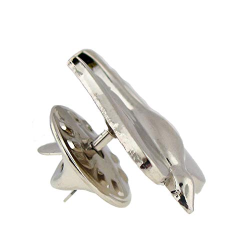 PinMart Elegant Silver Plated 3D Dove Hope and Peace Lapel Pin - style: 5 Pack