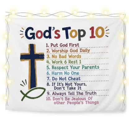 Elpwk Boho Christian Nursery Classroom Tapestry Wall Decor 50x60 Inch - color: Boho Christianity