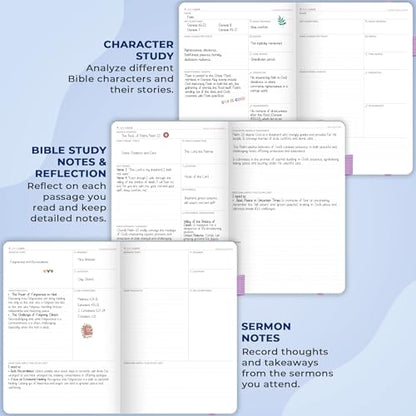 Clever Fox Bible Study Journal, Guide, Supplies for Women 7x10 Periwinkle - color: Periwinkle, size: Smaller than A4 (7" x 10")