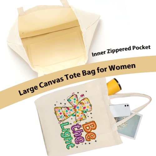 Christian Gifts for Women, Canvas Tote Bag, Faith Gifts for Women Girl Sister Inspirational Religious Gift Birthday - color: Vibrant Religious 759