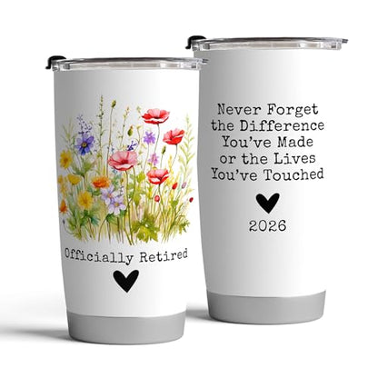 Fancyfams 20oz Retirement Tumbler for Women 2026 - color: Officially Retired 26