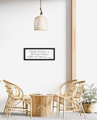 Bible Verse Quotes Christian Wall Art 6" x 15" - color: Bless The Food Before Us