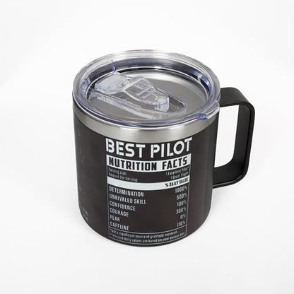 14 Oz Pilot Tumbler, Aviation Gift for Men, Private Pilots, Dad, Husband, or Son, Airplane-Themed Birthday, Retirement & Christmas Birthday Gifts with Pilot Accessories - color: Pilot Rather Flying
