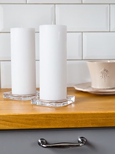 Melt Candle White Pillar Candles, Unscented, 2 Pack, 3 x 8 Inch - color: White, size: 3" x 8"