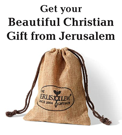 Genuine Olive Wood Communion Set from the Holy Land - 2 Hand-Carved Cups and Engraved Tray "Do This in Remembrance of Me" - Authentic Bethlehem Wood Gift for Pastors & Home Worship - Includes Gift Bag - color: 2 Cup Set [Small, Olive Wood Tray]