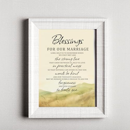 Blessings for Our Marriage Prayer Wall Art Print, 8x10 Unframed - size: 10"L x 8"W, style: Unframed