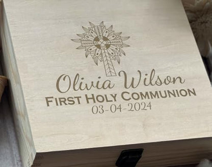 Personalized First Holy Communion Gift: Christian Engraving with Custom Name and Date - Sacred Keepsake for a Blessed Day