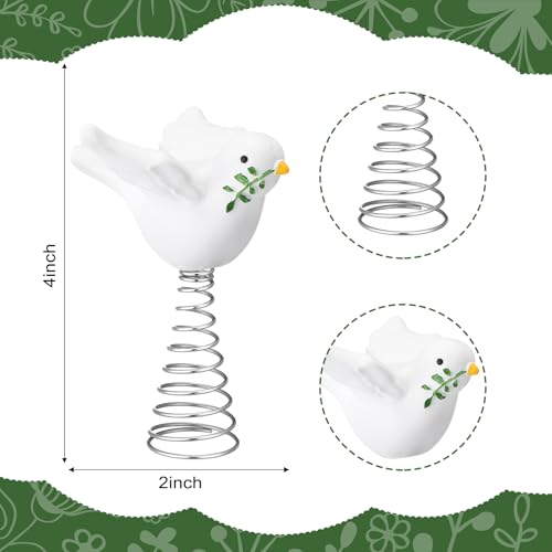 Namalu Mini Christmas Tree Topper Small Dove Treetop for Christmas Tree 4 Inch Peace Dove Birds Ornaments Decorations for Home Xmas Chanukah Wine Bottle Wedding Bridal Shower Holiday Party Decorations - style: Dove Birds