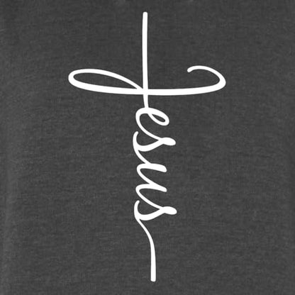 Jesus Cross Christian Pullover Hoodie for Men Women, Inspirational Gift - color: Charcoal, size: 3X-Large