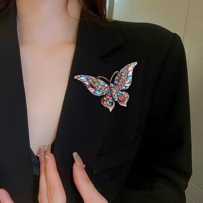 Brooch Pins For Women Fashion Elegant Brooches Lapel Badges Coat Sweater Scarves Shawl Dress Accessory Wedding Party Prom Jewelry - color: Colorful Butterfly