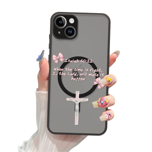 Magnetic Bible Verse Phone Case for iPhone 7/8/SE 2020/2022 4.7",Compatible with MagSafe,Jesus Famous Quotes The Cross Pattern Aesthetic Design TPU Shockproof Protective Phone Cover for Girls Women - color: Cross, size: for iPhone 7/8/SE 2020/2022