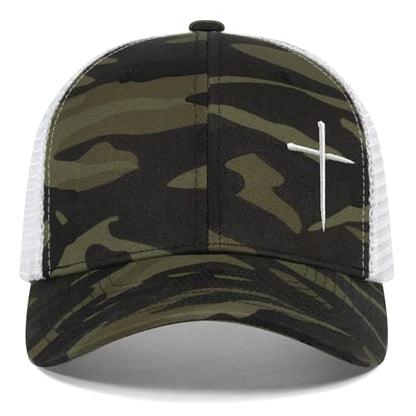 Christian Hats for Men Women,Jesus Cross Hat Christian Religious Gifts for Birthday/Christmas - color: 392.camo-10