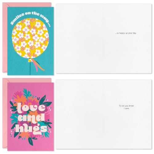Hallmark Thinking of You Cards, Assorted 16-Pack (Modern Flowers)