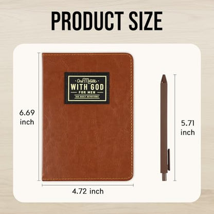 MOREDOTS One Minute with God for Men, 365 Days of Daily Prayer Brown Book