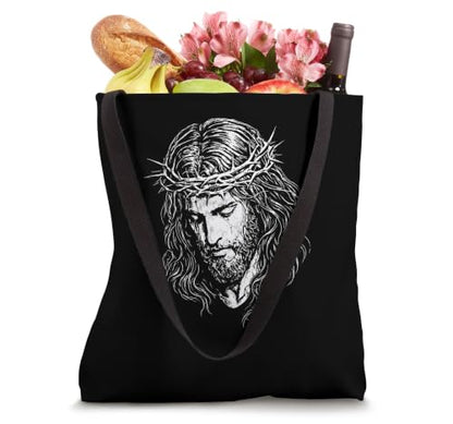 Jesus Christ Of Thorns Easter Faith Tote Bag