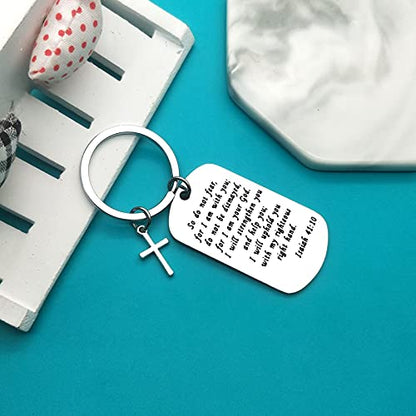 Xiahuyu Christian Keychain - Bible Verse Baptism & Communion Gift - Inspirational Religious Gifts for Women & Men - color: Christian-1