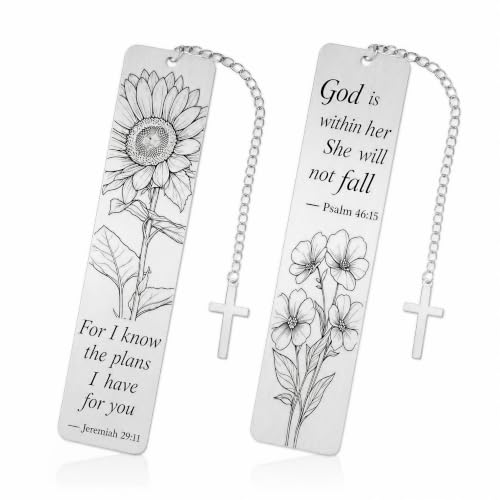 Christian Bookmark Bible Jesus Sunflower Gifts for Women