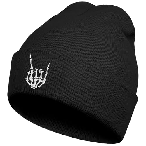 Beanies for Men & Women - Knit Beanie, Warm & Soft Beanie hat, Daily Knit Hat - color: Finger Skull
