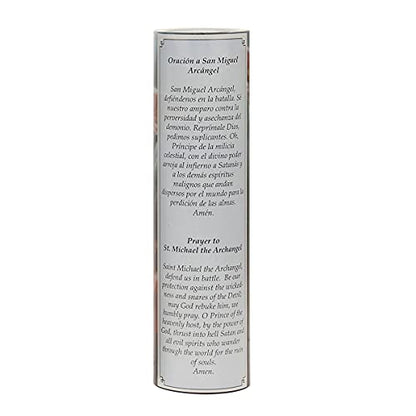 Stonebriar St. Micheal Flameless LED Devotional Prayer Candle with Automatic Timer - size: 1 Count, style: St Michael