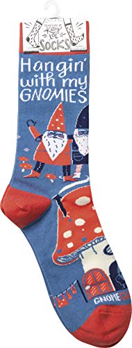 Primitives by Kathy womens Gift Socks - color: Blue Orang White