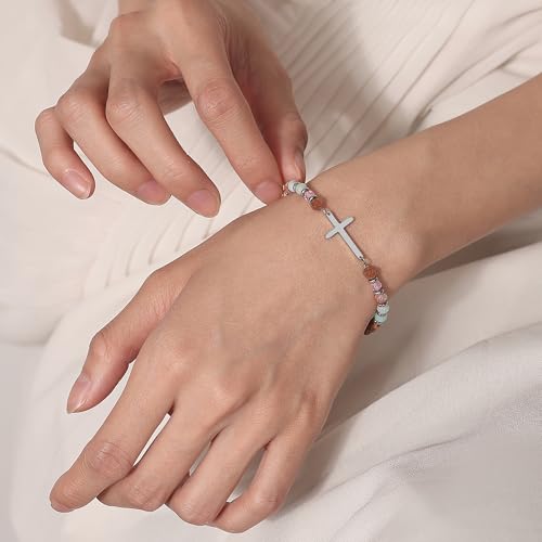 Crystal Cross Bracelet for Women Teen Girls Christmas Birthday Gifts - style: 13th