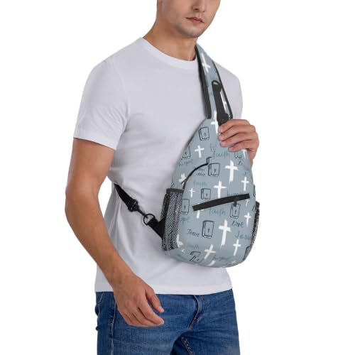 Jesus Crossbody Sling Bag For Women Men Fashion Jesus Christian Cross Chest Bag Shoulder Sling Backpack Daypack For Sport Travel Hiking - color: Jesus Christian Cross 7