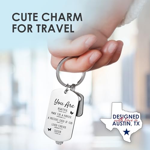 Rosa Vila Keychains For Women & Men, Gifts For Mom, Bonus Mom, Aunt, Sister, Dad, Grandma, Nurse, Teens, Coach, Teacher Pilot - style: Christian Keychain