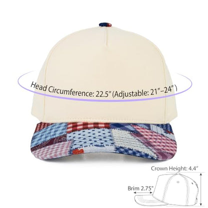 C.C Women's Criss-Cross Ponytail Trucker Hat - Snapback, One Size - color: Patchwork-beige