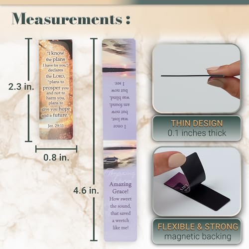 Christian Art Gifts Classic Nature Collection Magnetic Bookmark Set
