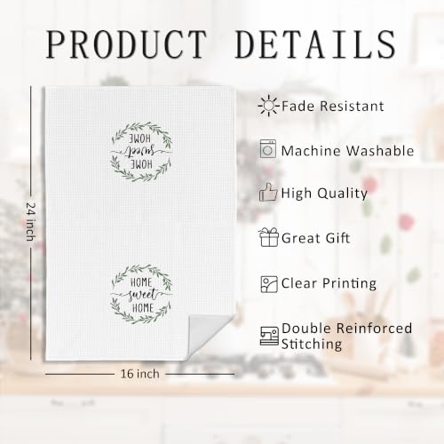 House Gifts Home Sweet Home Kitchen Towels 16x24 Inch Set of 4 - color: Sweet Home Set of 4