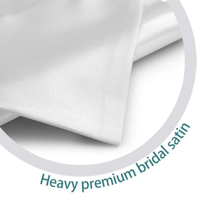Premium Choir V Stole - Solid Color - Satin - Unisex - color: White